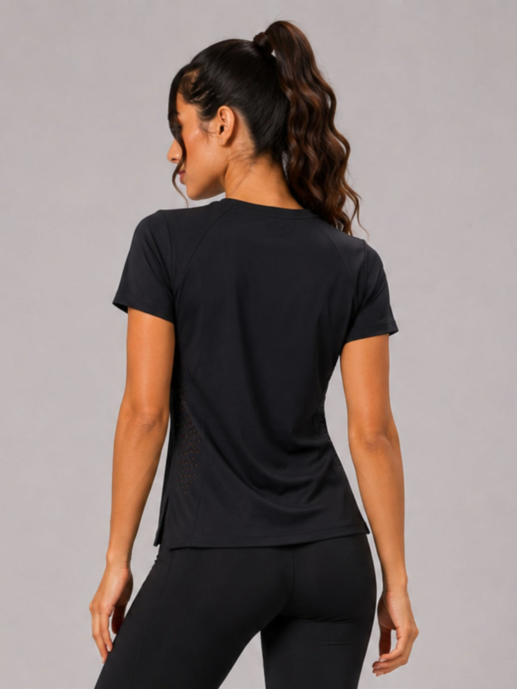 Perforated Tee - Black