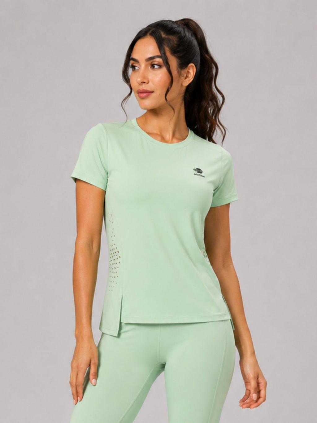 Perforated Tee - Mint