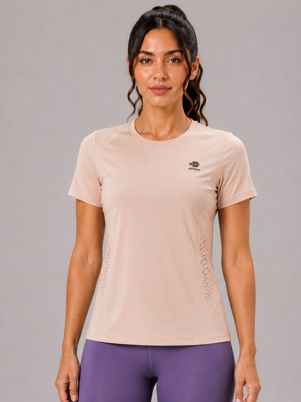 Perforated Tee - Blush