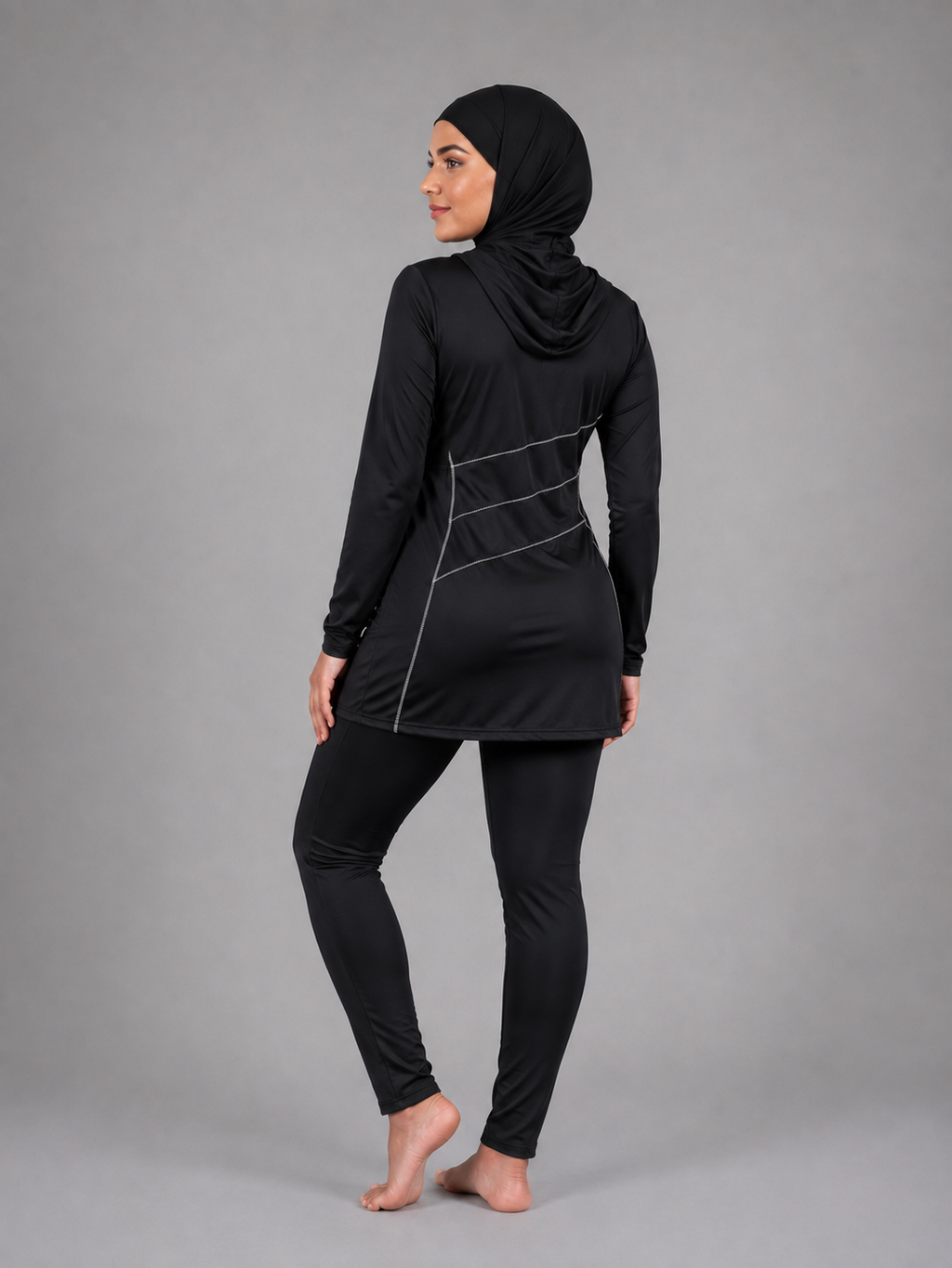 Noir Hooded Swim Set