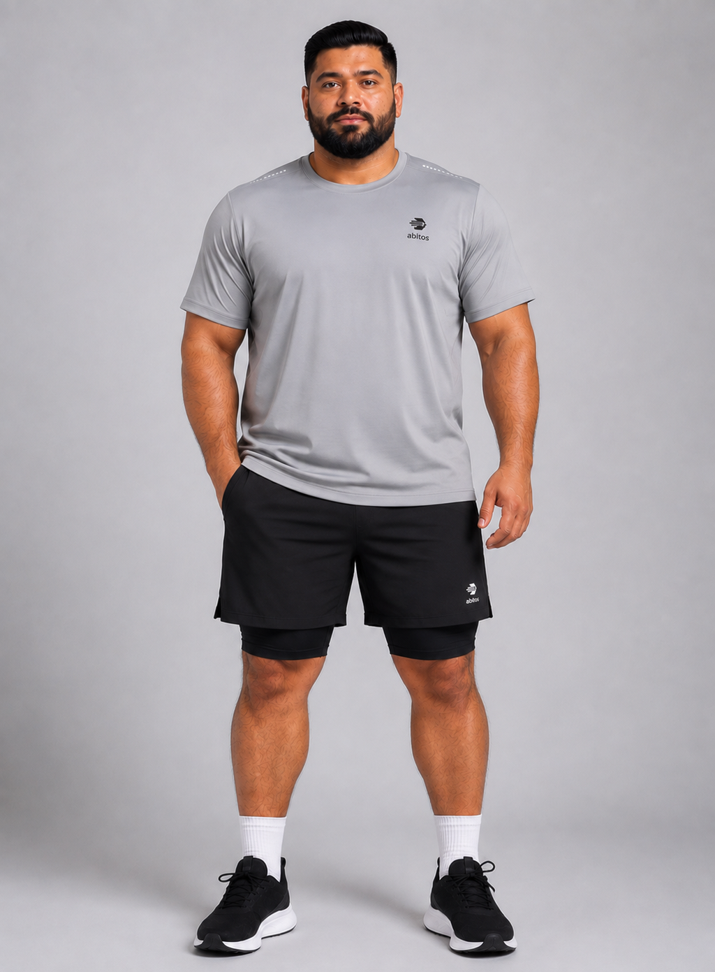 Plus Size Grey Motion Set