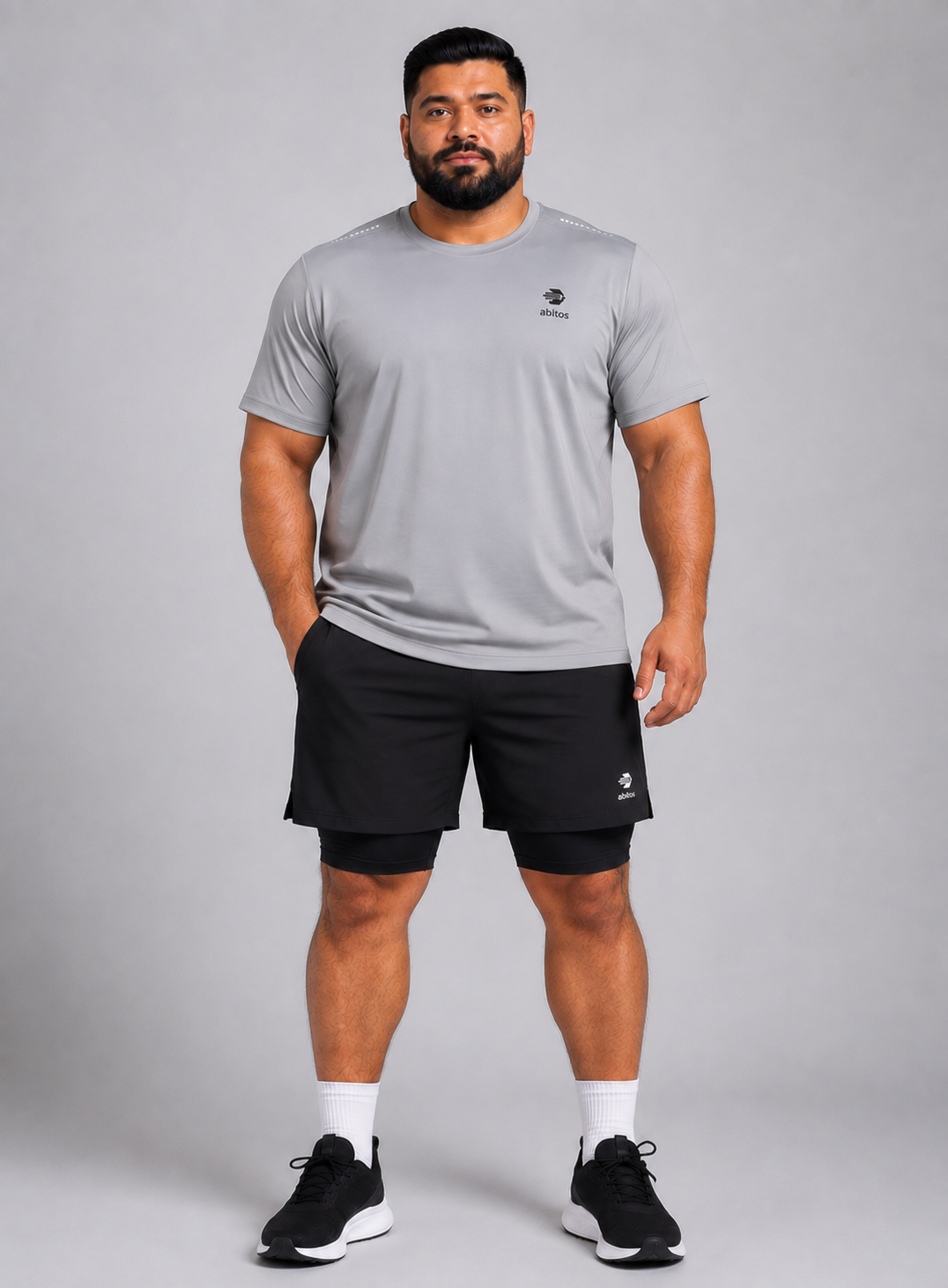 Plus Size Grey Motion Set