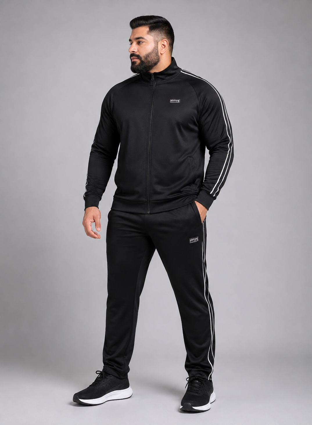 Plus Size Track Set - Black