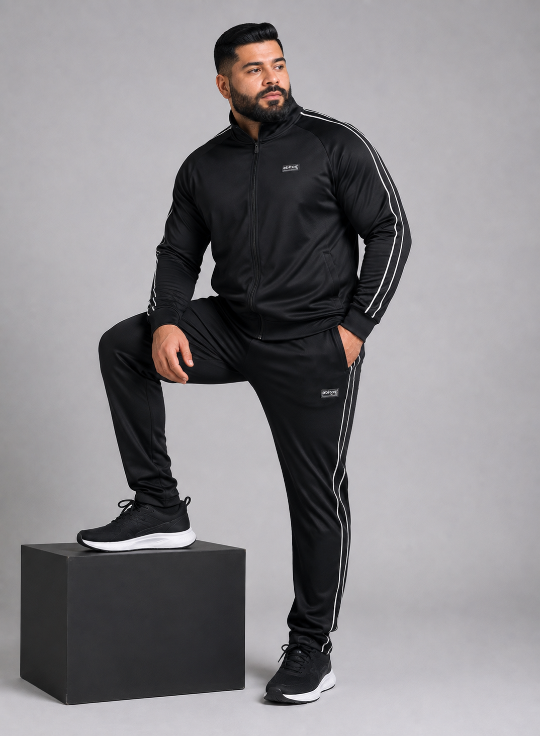 Plus Size Track Set - Black